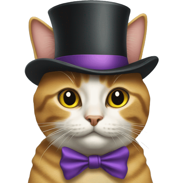 Cat with a top hat emoji