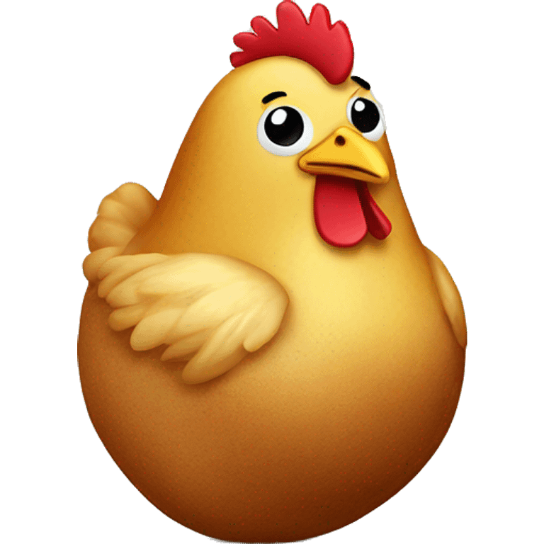 chicken as a potato  emoji