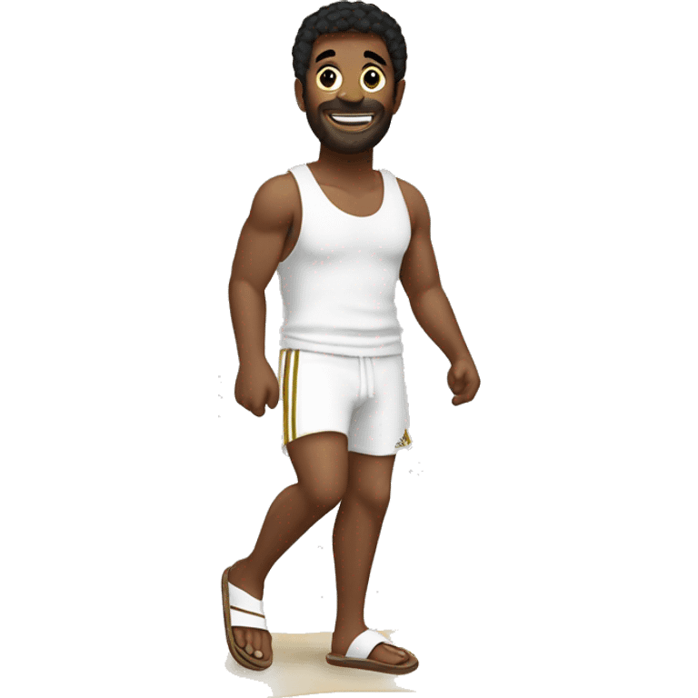 the emote shoud be a gif with dancing Adidas beach slippers emoji