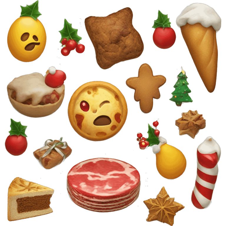 Juicy christmas food  emoji