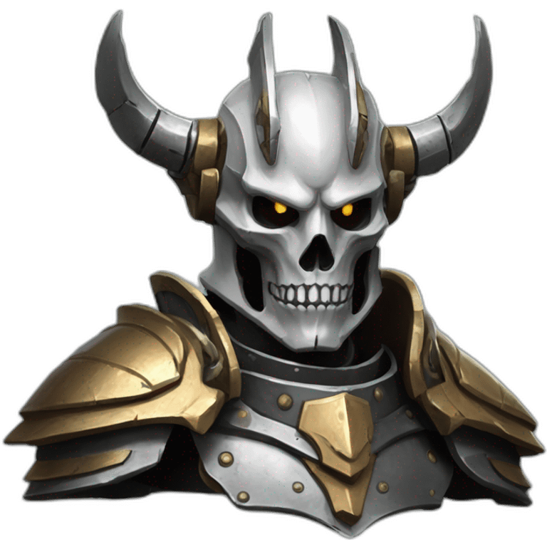 warforged portrait dragon skull pauldrons wood metal emoji