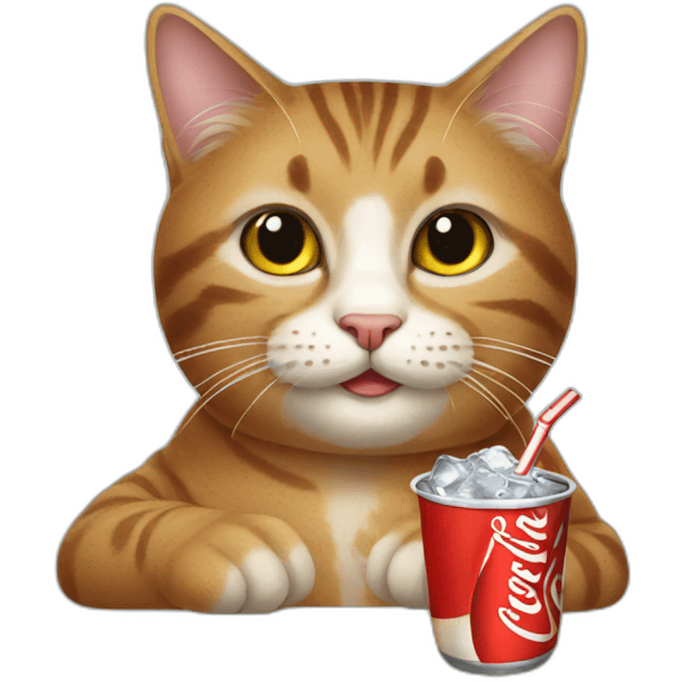 cat with cola emoji