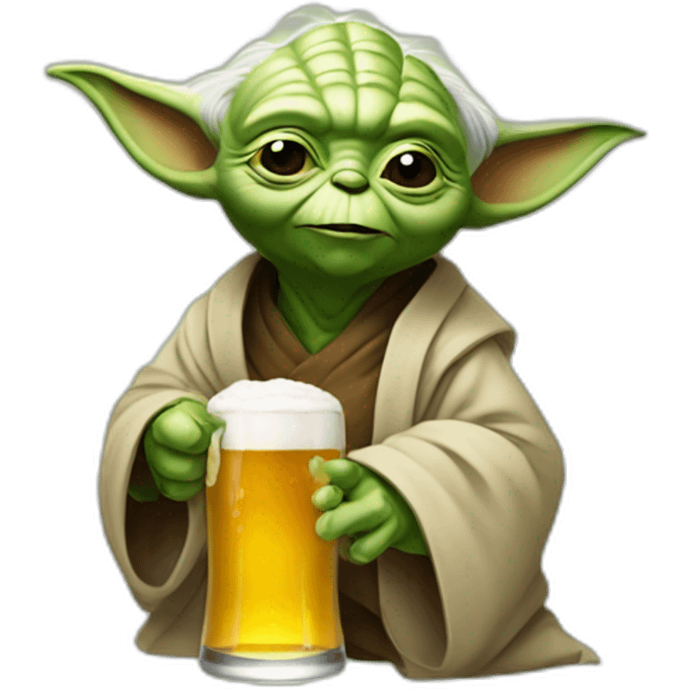 yoda avec une biere emoji