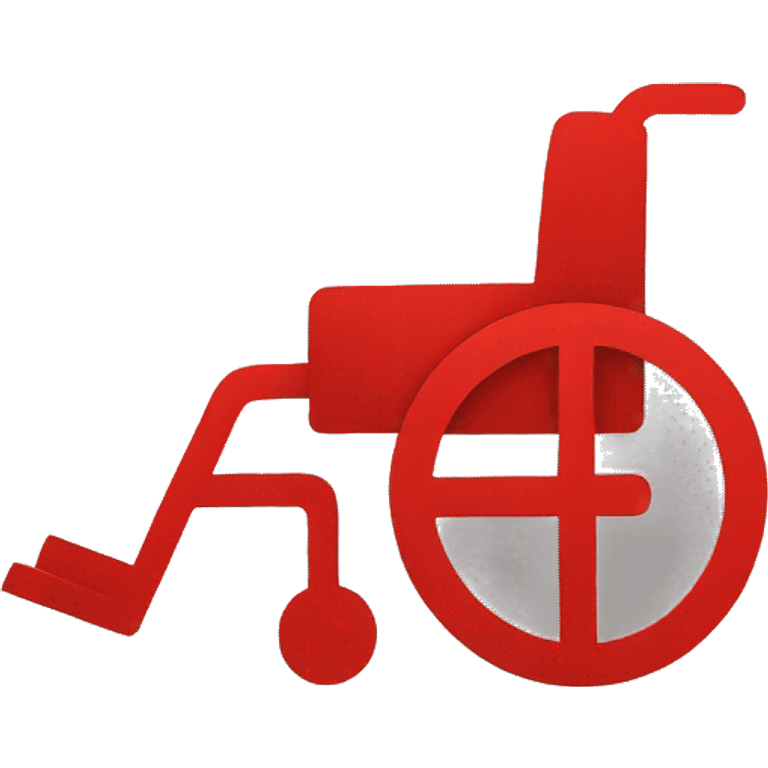 Red moving wheelchair symbol  emoji