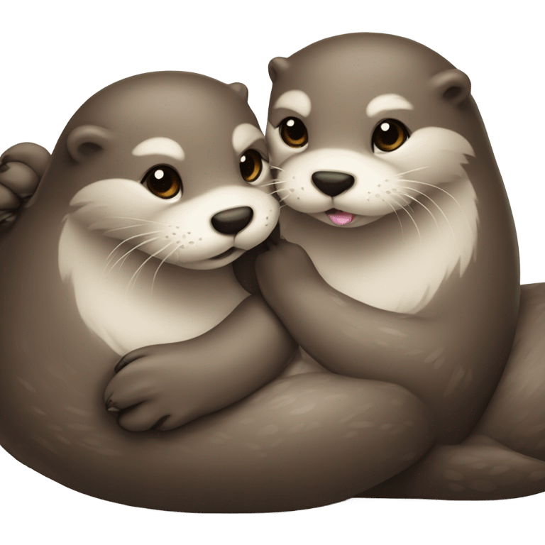 Otter in love emoji