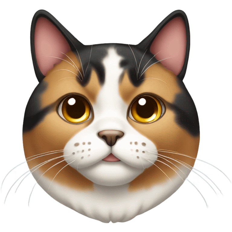 Huge fat calico cat emoji