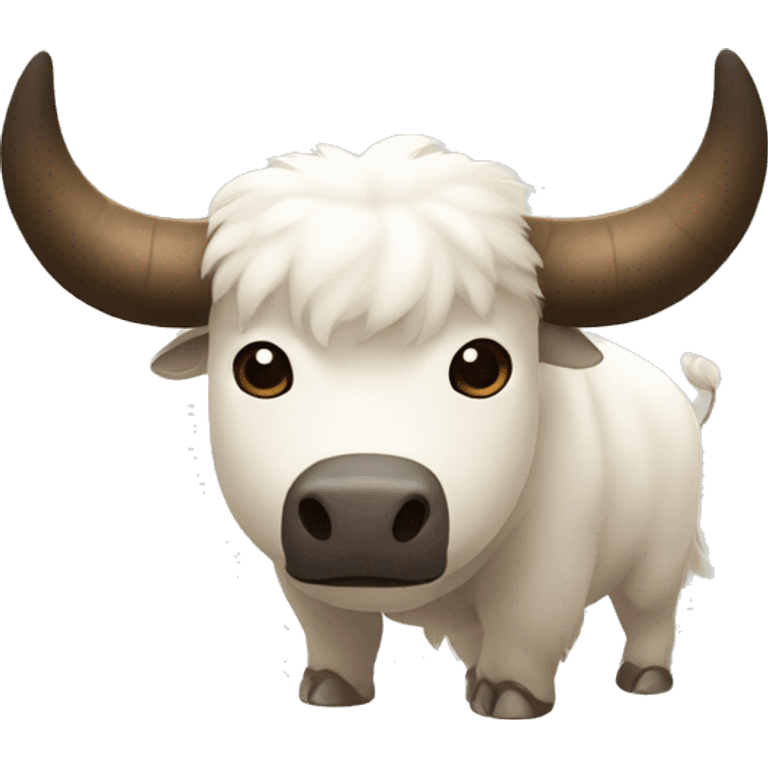 appa White flying bison from avatar the last airbender with brown fluffy arrow on forehead emoji