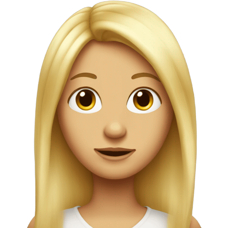 A female Rooster wearing a wig of long blonde hair emoji