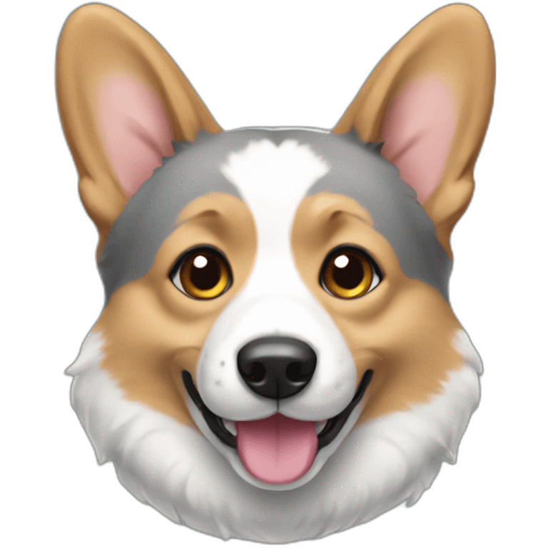 grey corgi emoji