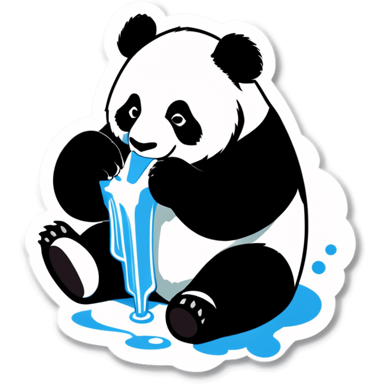 Panda eating ice  emoji