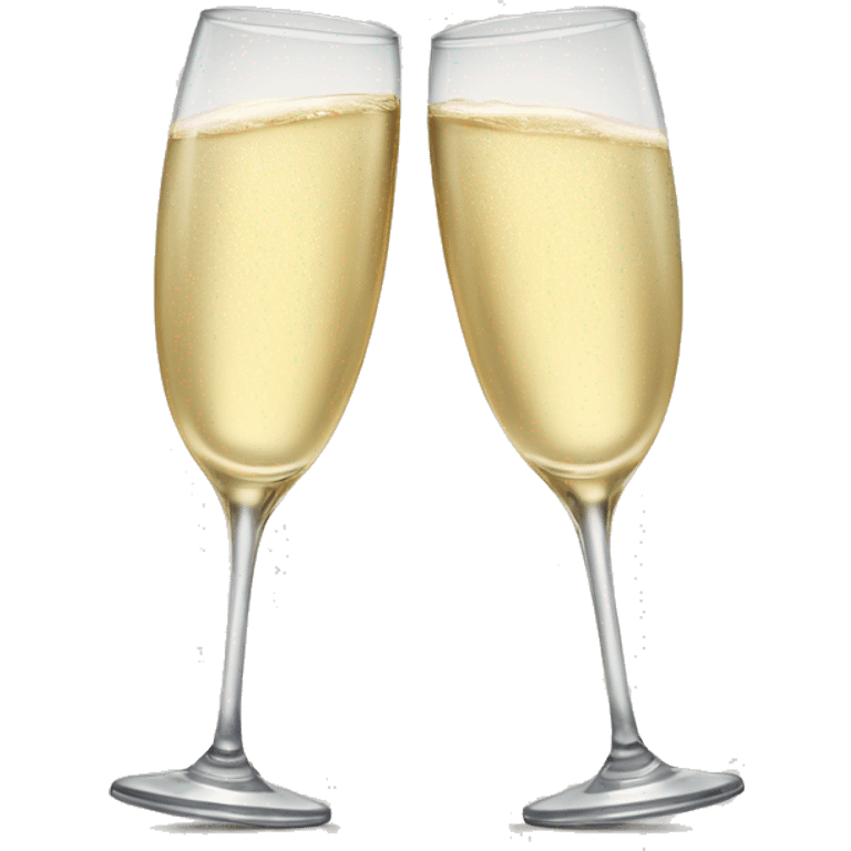 Two glasses of champagne cheering emoji