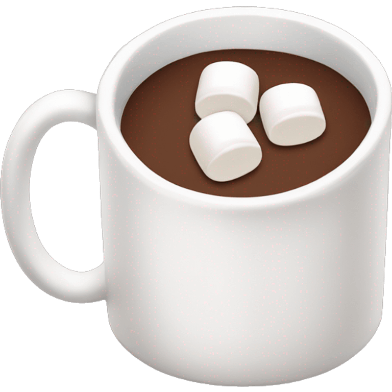 Mug of hot chocolate with marshmallows  emoji