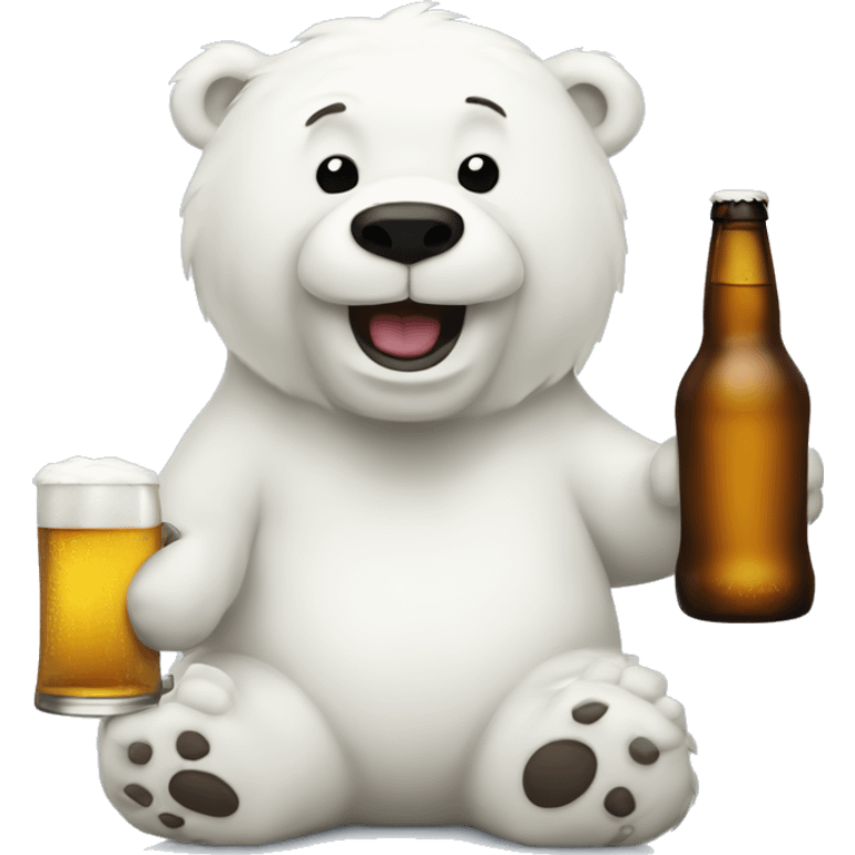 Beer lover icebear emoji