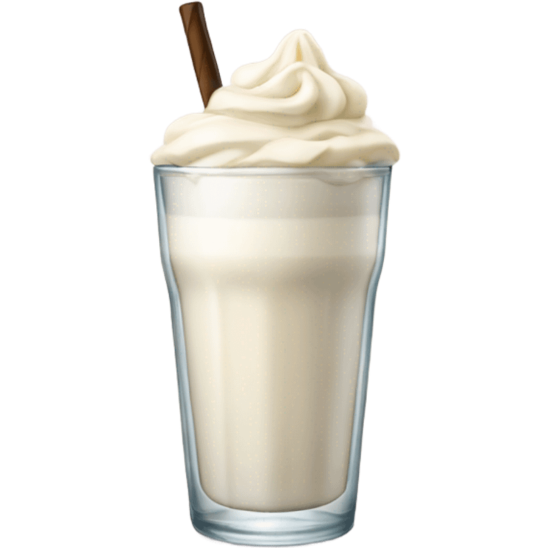 Glass of vanilla milkshake  emoji