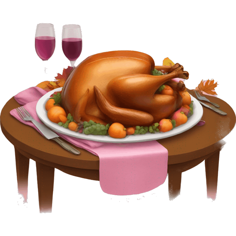 Pink thanksgiving  emoji