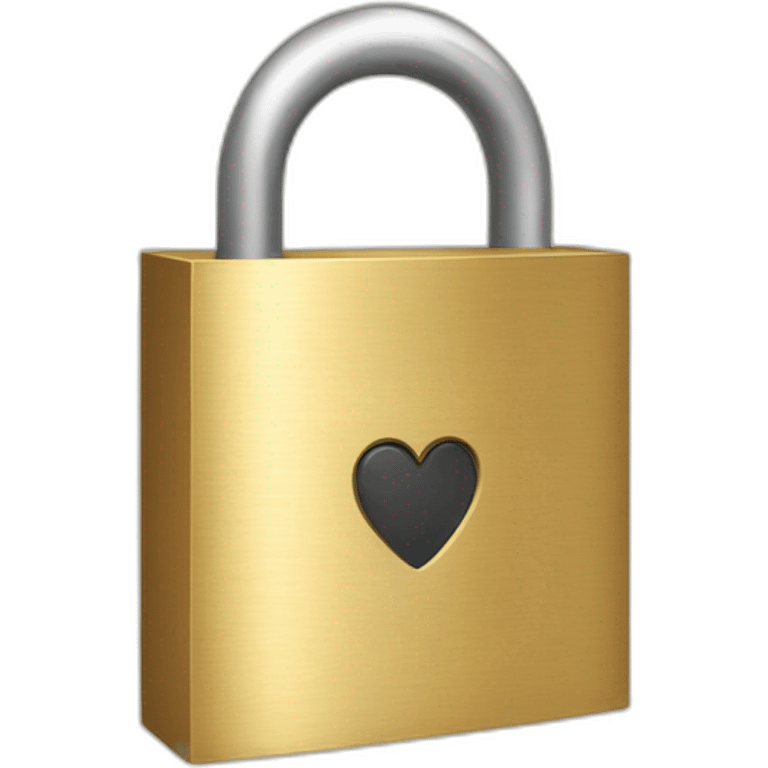 padlock with heart emoji