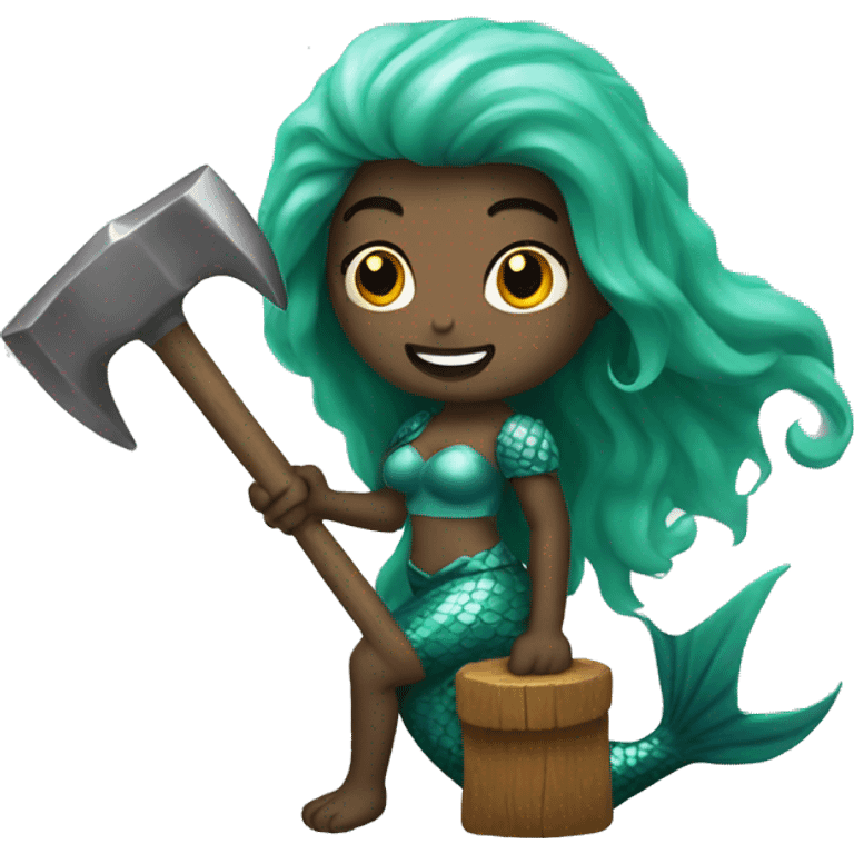 mermaid with a hammer emoji