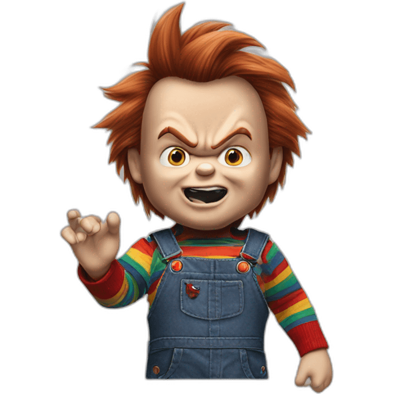 Chucky qui salue avec la main droite emoji