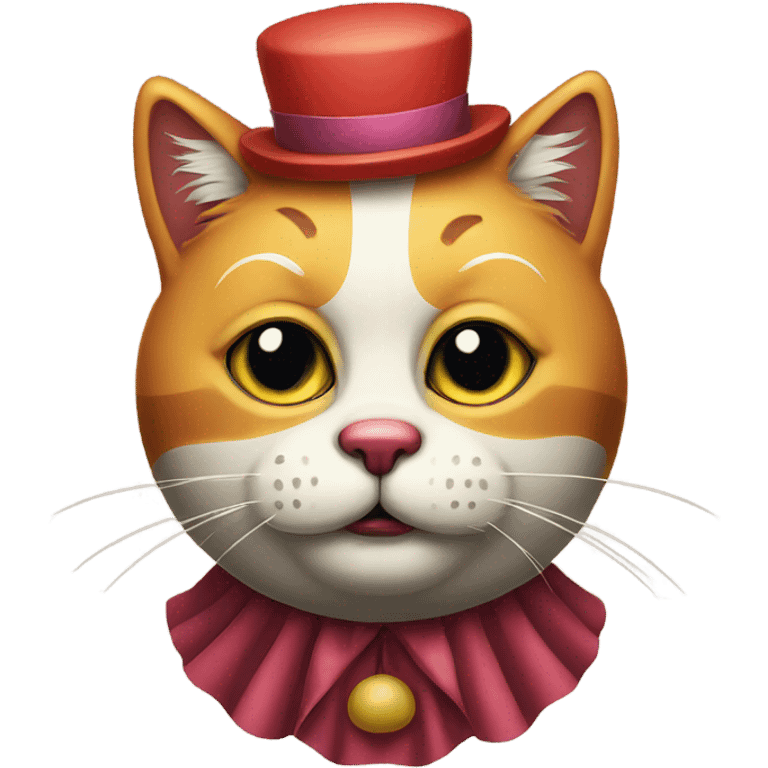 sad clown cat emoji