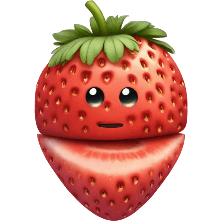 Strawberry with Saturn's rings emoji