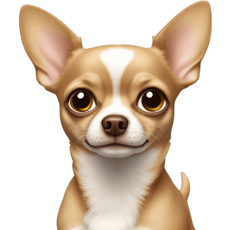 Brown chihuahua with creamy chihuahua  emoji