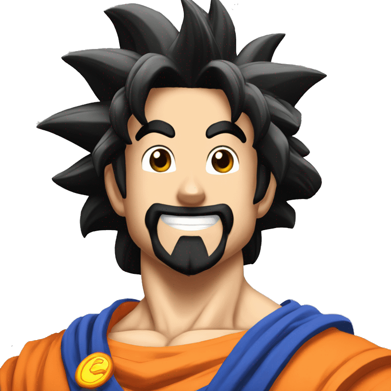 Sonrisa valvada goku blak emoji