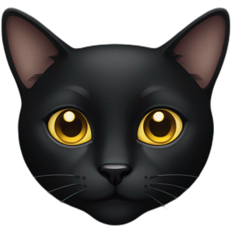 Black cat with golden eyes emoji