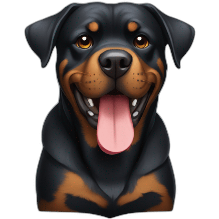 rottweiler with ball emoji