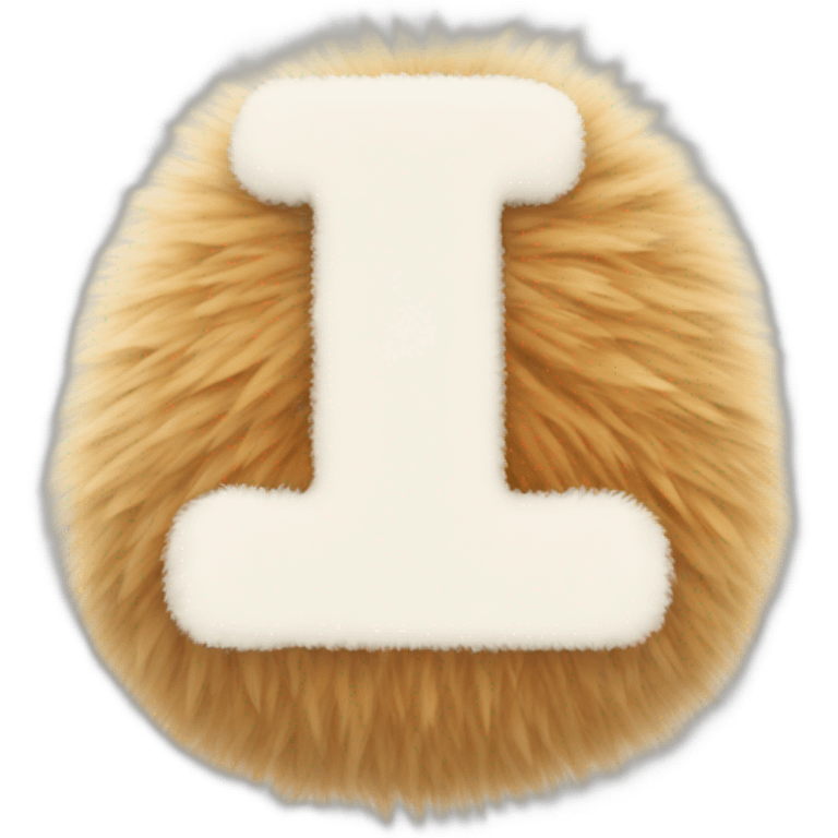 letter T in fluffy fur emoji