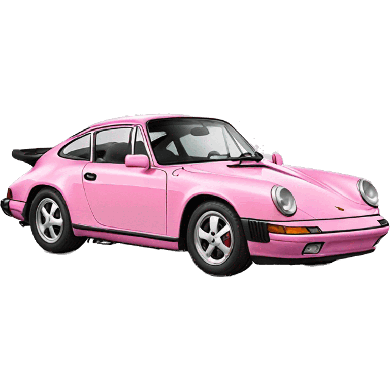 Pink with white trim Porsche emoji