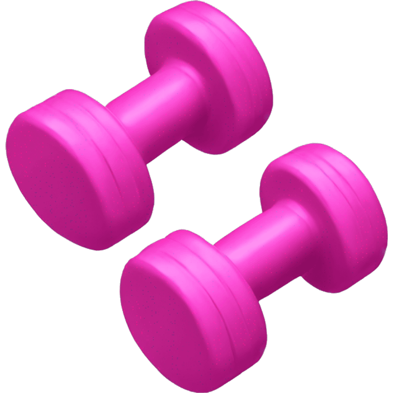 Pink dumbbells emoji