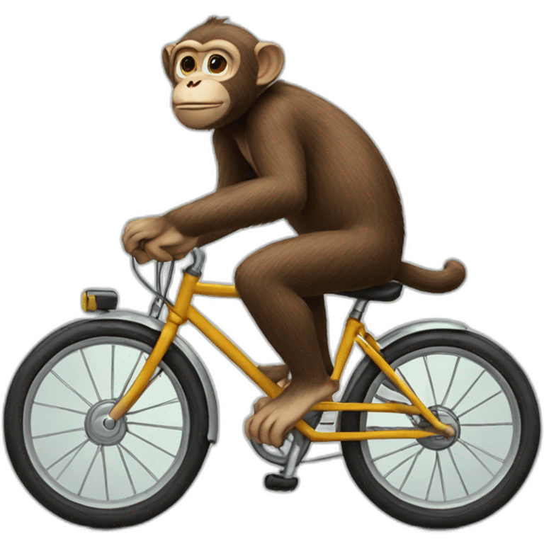 Monkey with bike  emoji