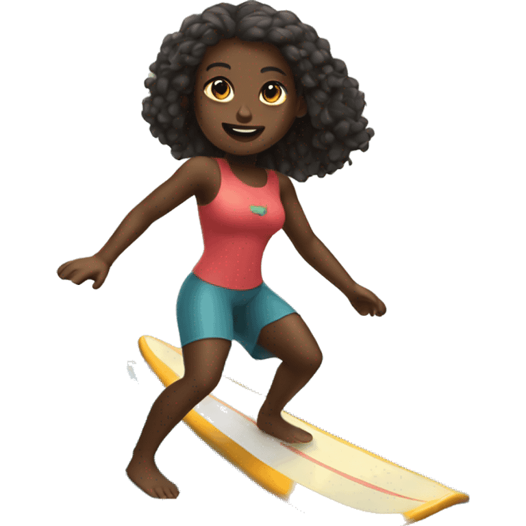 African girl surfing  emoji