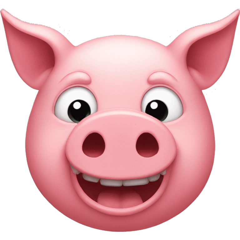 an pig emoji face with devil horns emoji