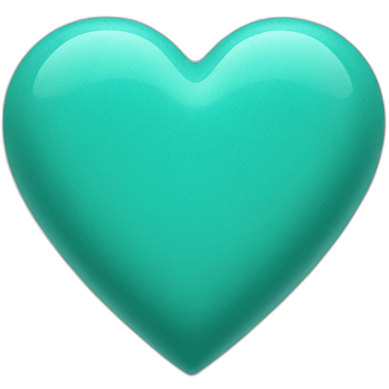 Turquoise heart emoji