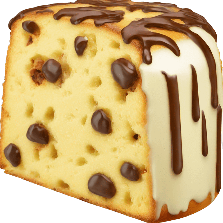 Full white chocolate drip panettone emoji