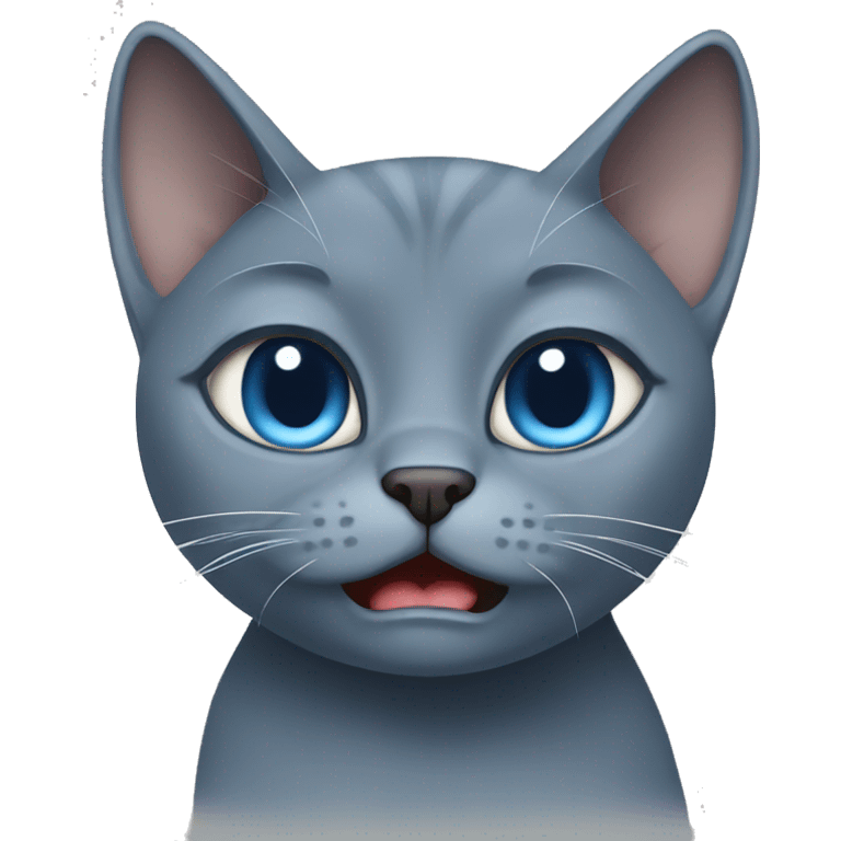 Russian blue cat crying  emoji