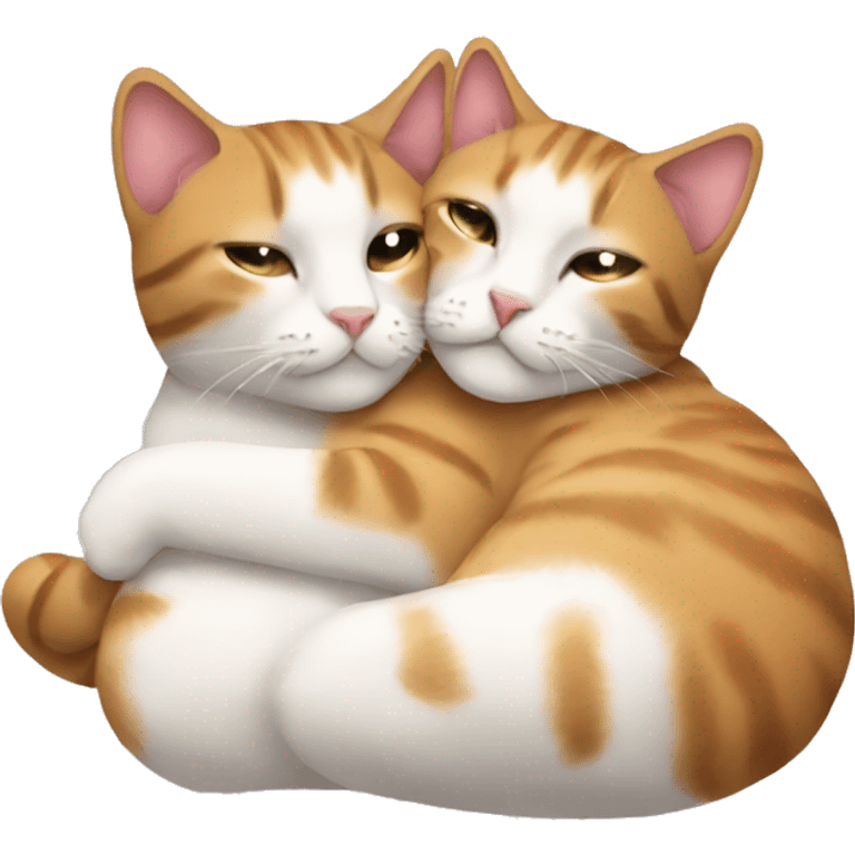 Cats cuddling emoji