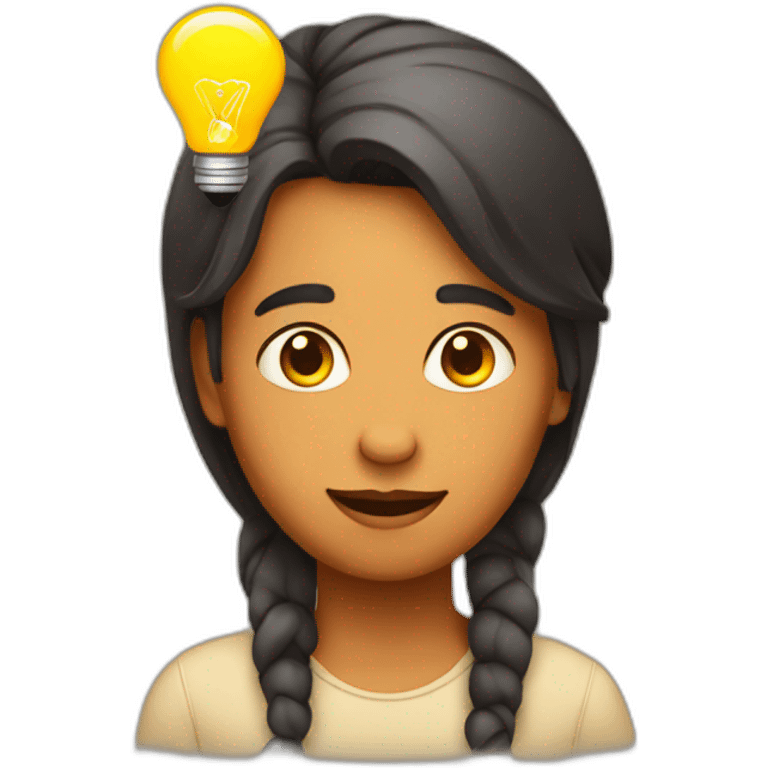 indian gender neutral person with a light bulb on their head emoji