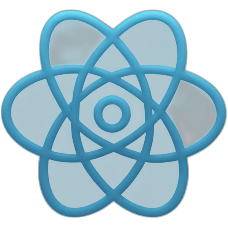 React js logo sky blue color emoji