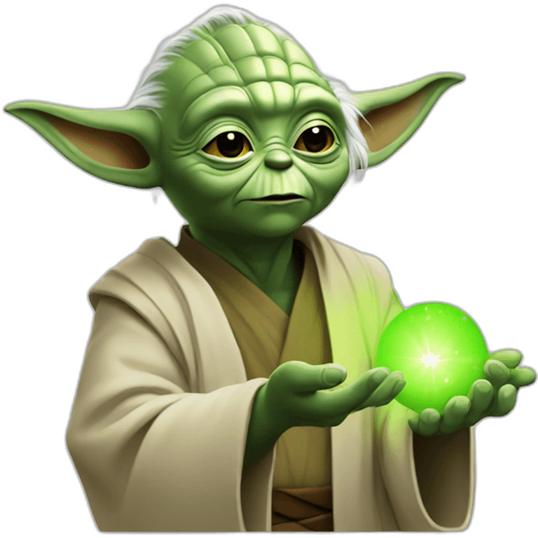 Yoda making the JUL sign emoji