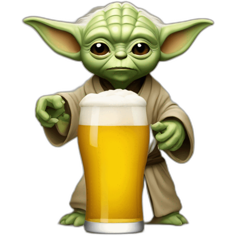 Yoda qui boit une biere emoji