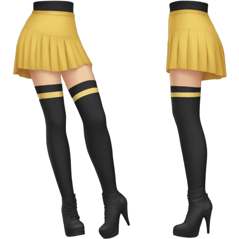 Skirt and thigh highs emoji