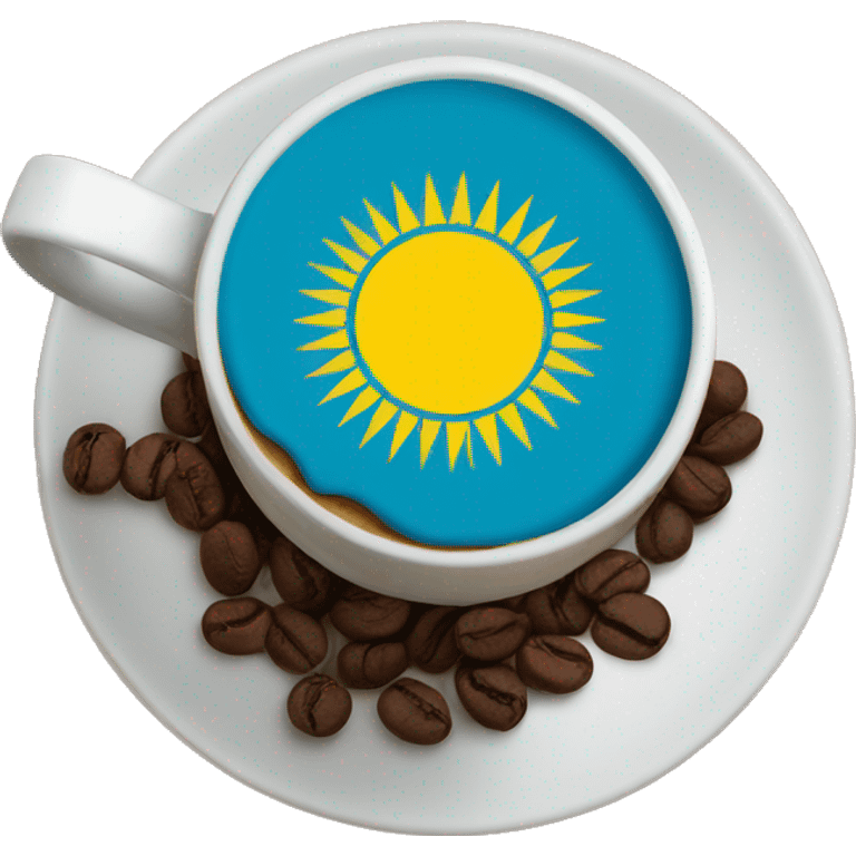 kazakhstan flag coffee emoji