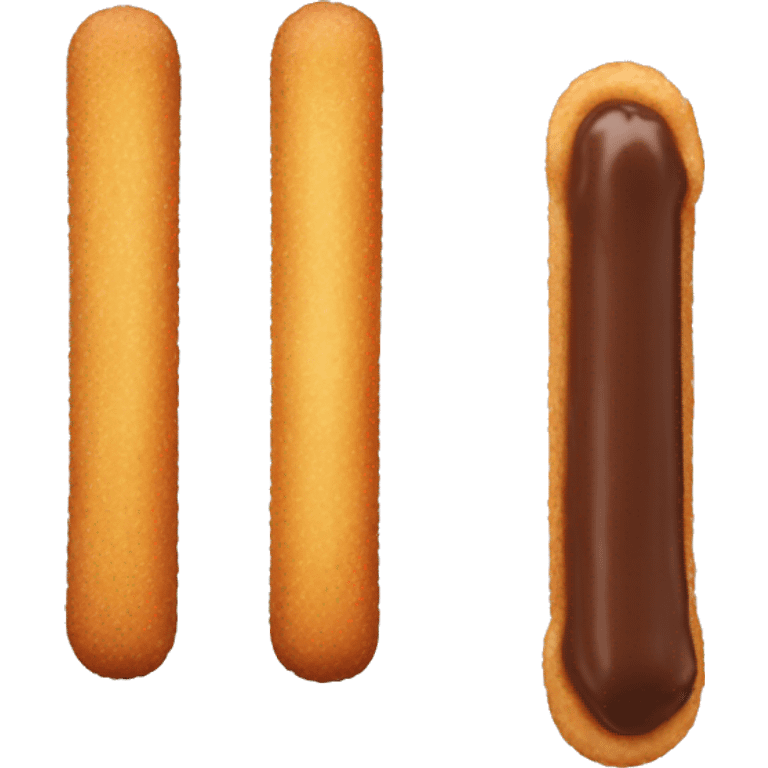 Chocolate dipped churro emoji