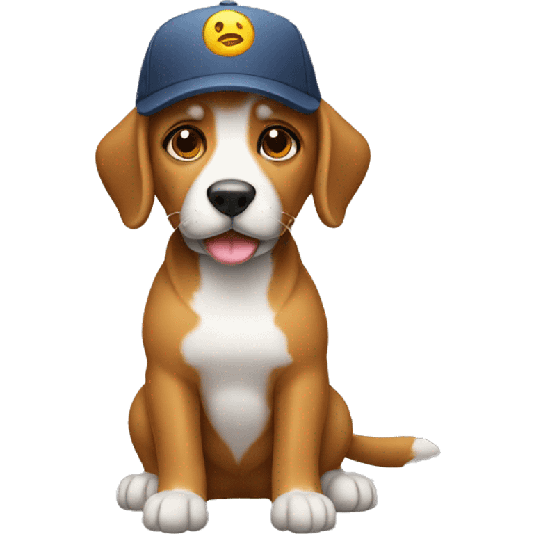 Perro con gorra emoji