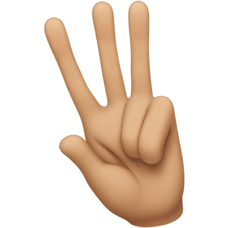 three fingers horizontal  emoji