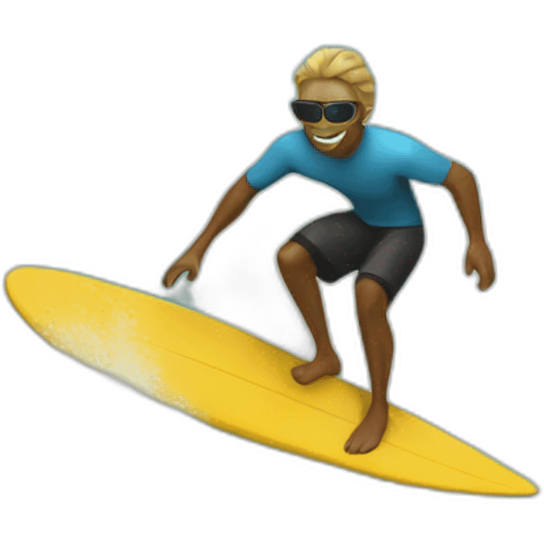 Cool surfer emoji