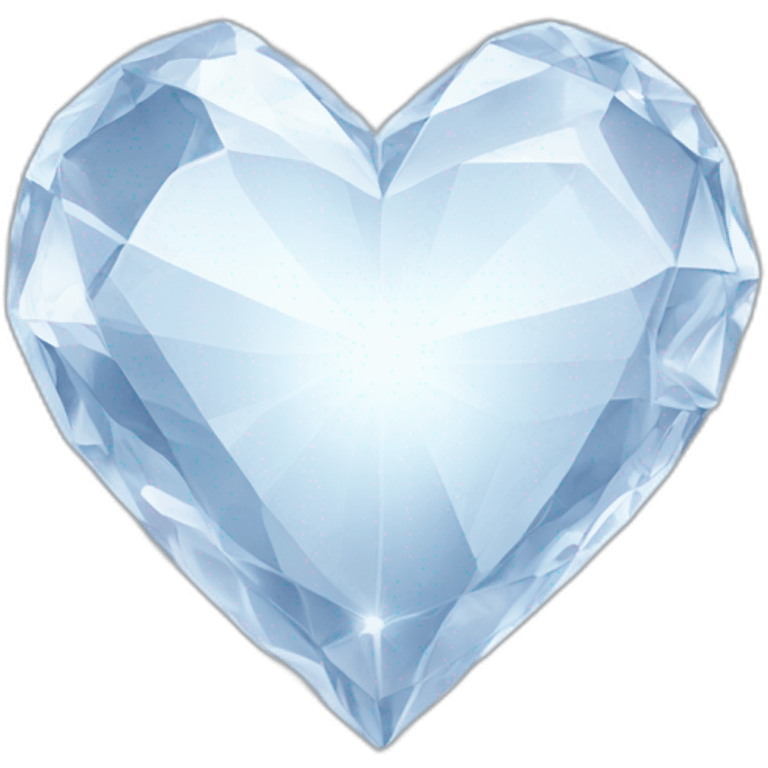 White Crystal heart emoji