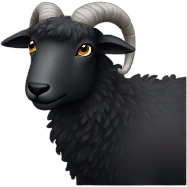 black welsh mountain sheep iphone style emoji